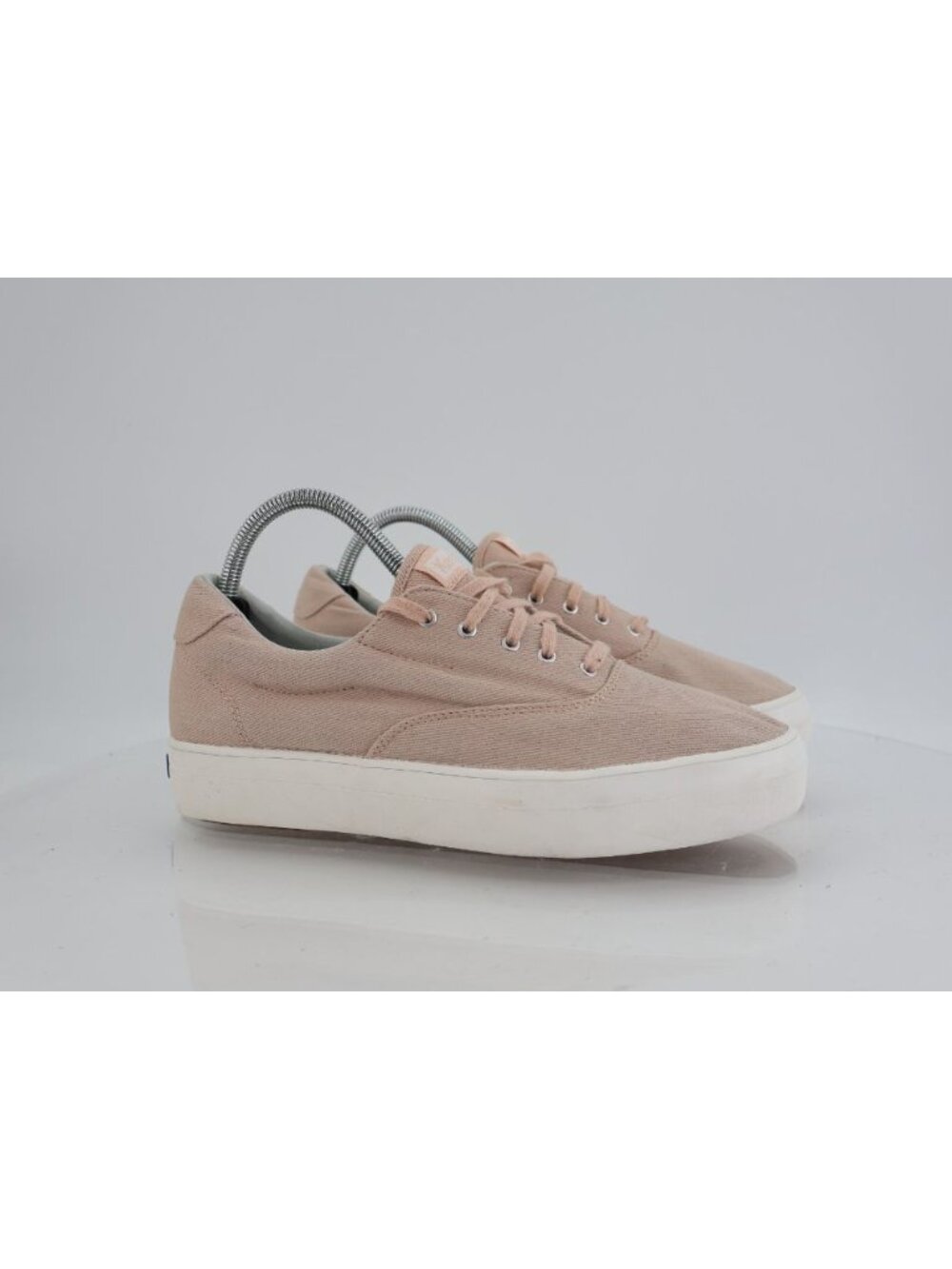Keds Rise Denim Sneakers Women 10 Pink Villa Peach Lace Up Platform Shoes Casual